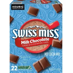 Keurig K-Cups<Swiss Miss Milk Chocolate Hot Cocoa, 0.65 oz. Keurig® K-Cup® Pods, 22/Box (1252)
