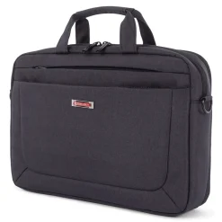 Swiss Mobility Cadence Polyester Two Section Briefcase, Charcoal (EXB1009SMCH)