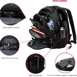 SwissDigital Circuit Laptop Backpack, Black (J14-BR)