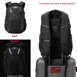 SwissDigital Circuit Laptop Backpack, Black (J14-BR)