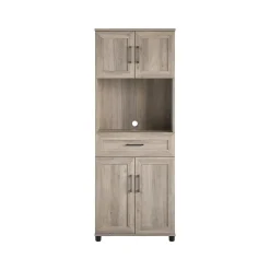 Online Dwyer 70" Tall Coffee Bar with 4 Shelves, Gray Oak (6383337COM) Storage Cabinets