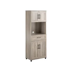 Online Dwyer 70" Tall Coffee Bar with 4 Shelves, Gray Oak (6383337COM) Storage Cabinets