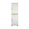 New Whitmore 68" Kitchen Pantry Cabinet with 4 Shelves, Rustic White/Oak (9695500COM) Storage Cabinets