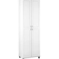 Outlet SystemBuild Kendall 24" Utility Storage Cabinet, White (7362401PCOM) Storage Cabinets