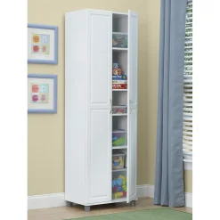 Outlet SystemBuild Kendall 24" Utility Storage Cabinet, White (7362401PCOM) Storage Cabinets