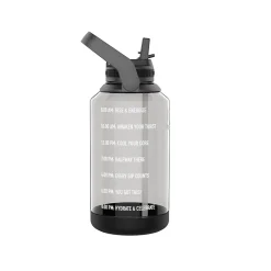 Water Bottles<Takeya Tritan Motivational Plastic Water Bottle, 64 oz., Stormy Black (54145)