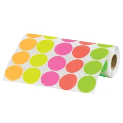 Tape Logic 2" Circle Fluorescent Inventory Label, 5000/Pack Sale