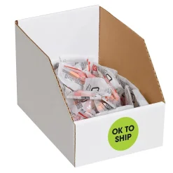 Tape Logic 2" Circle "OK To Ship" Label, Fluorescent Green, 500/Roll New