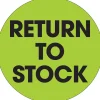 Tape Logic 2" Circle "Return To Stock" Label, Fluorescent Green, 500/Roll