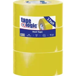 Tape Logic ™ 10 mil Duct Tape, 3" x 60 yds, Yellow, 3/Pack* Duct Tape