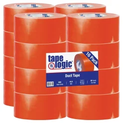 Tape Logic ™ 10 mil Duct Tape, 3" x 60 yds, Orange, 16/Pack* Duct Tape