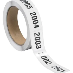 Tape Logic 1" x 1 1/2" Consecutive Numbered Labels, 2001-2500, 500/Roll Best