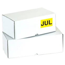 Tape Logic 3" x 2" Rectangle "JUL" Months of the Year Label, Fluorescent Yellow, 500/Roll Online