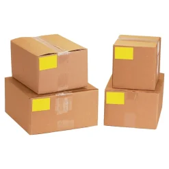 Tape Logic 5" x 7" Rectangle Inventory Label, Fluorescent Yellow, 500/Roll Hot