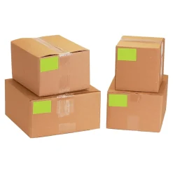 Tape Logic 3" x 9" Rectangle Inventory Label, Fluorescent Green, 250/Roll Best