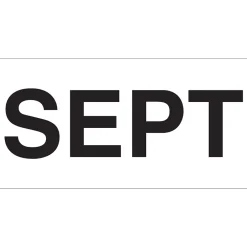 Tape Logic 3" x 2" Rectangle "SEPT" Months of the Year Label, White, 500/Roll Outlet