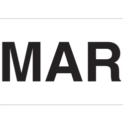 Tape Logic 3" x 2" Rectangle "MAR" Months of the Year Label, White, 500/Roll Sale