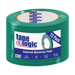 Tape Logic ™ 1/4" x 60 Yards Masking Tape, Dark Green, 12 Rolls (T93100312PKE)* Masking Tape