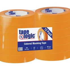Tape Logic ™ 1" x 60 Yards Masking Tape, Orange, 12 Rolls (T93500312PKD)* Masking Tape
