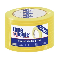 Tape Logic ™ 1/4" x 60 Yards Masking Tape, Yellow, 12 Rolls (T93100312PKY)* Masking Tape
