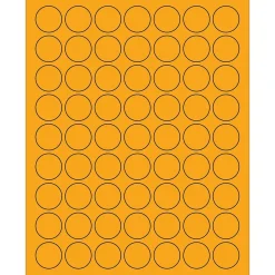 Tape Logic ® Circle Laser Labels, 1", Fluorescent Orange, 6300/Case (LL191OR)* Address Labels