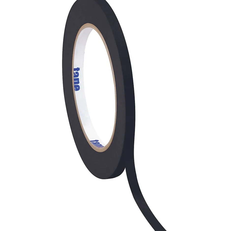 Tape Logic ® Colored Masking Tape, 4.9 Mil, 1/2" x 60 yds., Black, 12/Case (T93300312PKB)* Masking Tape