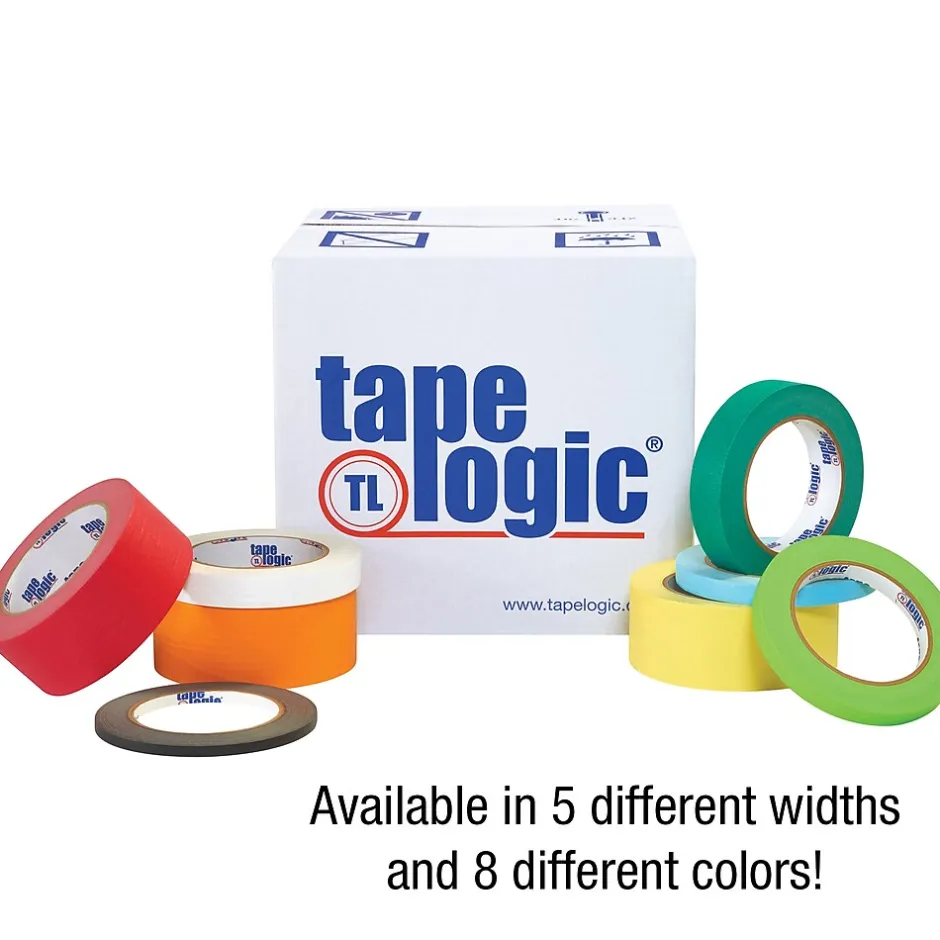 Tape Logic ® Colored Masking Tape, 4.9 Mil, 1/2" x 60 yds., Black, 12/Case (T93300312PKB)* Masking Tape