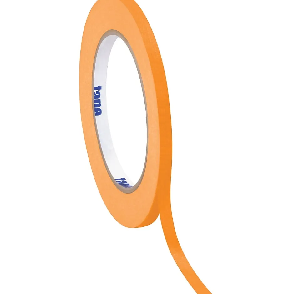 Tape Logic ® Colored Masking Tape, 4.9 Mil, 1/2" x 60 yds., Orange, 12/Case (T93300312PKD)* Masking Tape