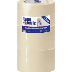 Tape Logic ® Double Sided Masking Tape, 7 Mil, 3" x 36 yds., Tan, 3/Case (T9581003PK)* Masking Tape