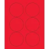 Tape Logic Fluorescent Circle Laser Labels, 3", Fluorescent Red, 600/Case (LL195RD) New