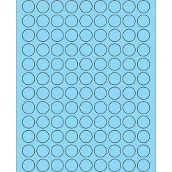 Tape Logic ® Fluorescent Circle Laser Labels, 3/4", Pastel Blue, 10800/Case (LL190BE) Sale