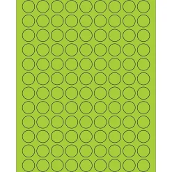 Tape Logic ® Fluorescent Circle Laser Labels, 3/4", Fluorescent Green, 10800/Case (LL190GN) New