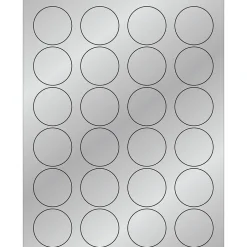 Tape Logic ® Foil Circle Laser Labels, 1 5/8", Silver, 2400/Case (LL216SR)* Address Labels