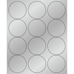 Tape Logic ® Foil Circle Laser Labels, 2 1/2", Silver, 1200/Case (LL217SR)* Address Labels