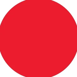 Tape Logic Inventory Circle Labels, 3/4", Fluorescent Red, 500/Roll (DL610G)