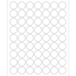 Tape Logic ® Laser Labels, 1" Circle, White, 6300/Case (LL142)* Address Labels