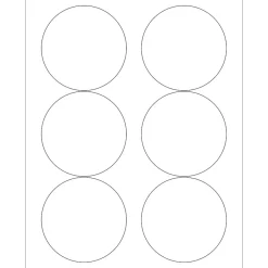 Tape Logic Laser Round Labels, 3 1/3", White, 600/Carton (DL610D)