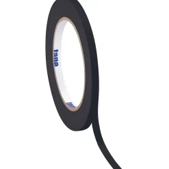 Tape Logic Masking Tape, 0.25" x 60 yds., Black, 12/Carton (T93100312PKB)* Masking Tape