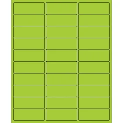 Tape Logic ® Rectangle Laser Labels, 2 5/8" x 1", Fluorescent Green, 3000/Case (LL173GN)* Address Labels