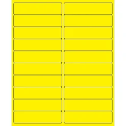 Tape Logic ® Rectangle Laser Labels, 4" x 1", Fluorescent Yellow, 2000/Case (LL177YE)* Address Labels