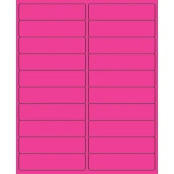 Tape Logic ® Rectangle Laser Labels, 4" x 1", Fluorescent Pink, 2000/Case (LL177PK)* Address Labels