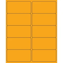 Tape Logic ® Rectangle Laser Labels, 4" x 2", Fluorescent Orange, 1000/Case (LL178OR)* Address Labels