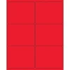 Tape Logic ® Rectangle Laser Labels, 4" x 3 1/3", Fluorescent Red, 600/Case (LL180RD)* Address Labels