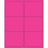 Tape Logic ® Rectangle Laser Labels, 4" x 3 1/3", Fluorescent Pink, 600/Case (LL180PK)* Address Labels
