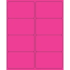 Tape Logic ® Rectangle Laser Labels, 4" x 2 1/2", Fluorescent Pink, 800/Case (LL179PK)* Address Labels