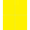 Tape Logic ® Rectangle Laser Labels, 4 1/4" x 5 1/2", Fluorescent Yellow, 400/Case (LL183YE)* Address Labels
