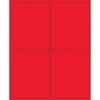 Tape Logic ® Rectangle Laser Labels, 4" x 5", Fluorescent Red, 400/Case (LL181RD)* Address Labels