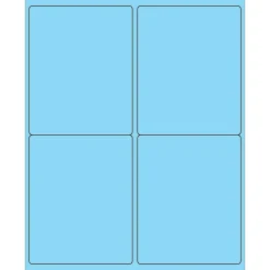 Tape Logic ® Rectangle Laser Labels, 4" x 5", Pastel Blue, 400/Case (LL181BE)* Address Labels