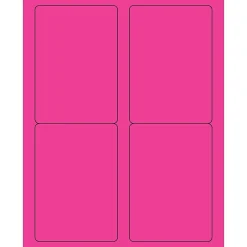 Tape Logic ® Rectangle Laser Labels, 3 1/2" x 5", Fluorescent Pink, 400/Case (LL176PK)* Address Labels
