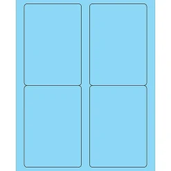 Tape Logic ® Rectangle Laser Labels, 3 1/2" x 5", Pastel Blue, 400/Case (LL176BE)* Address Labels